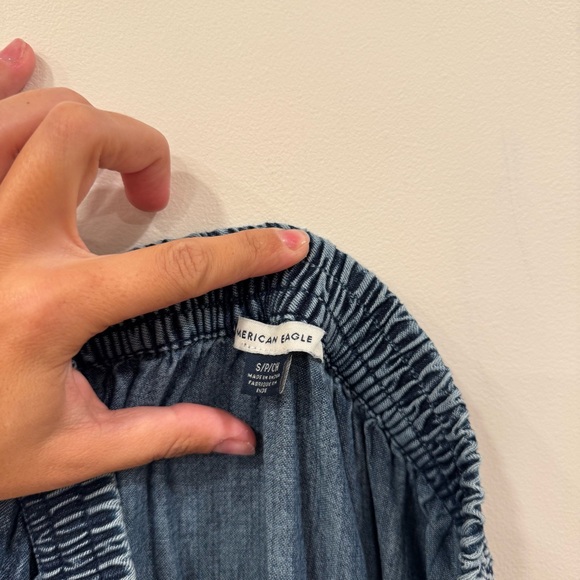 American Eagle Denim Jean Maxi Skirt Ruffle - Picture 4 of 4